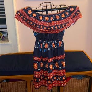 Floral patterned mini dress